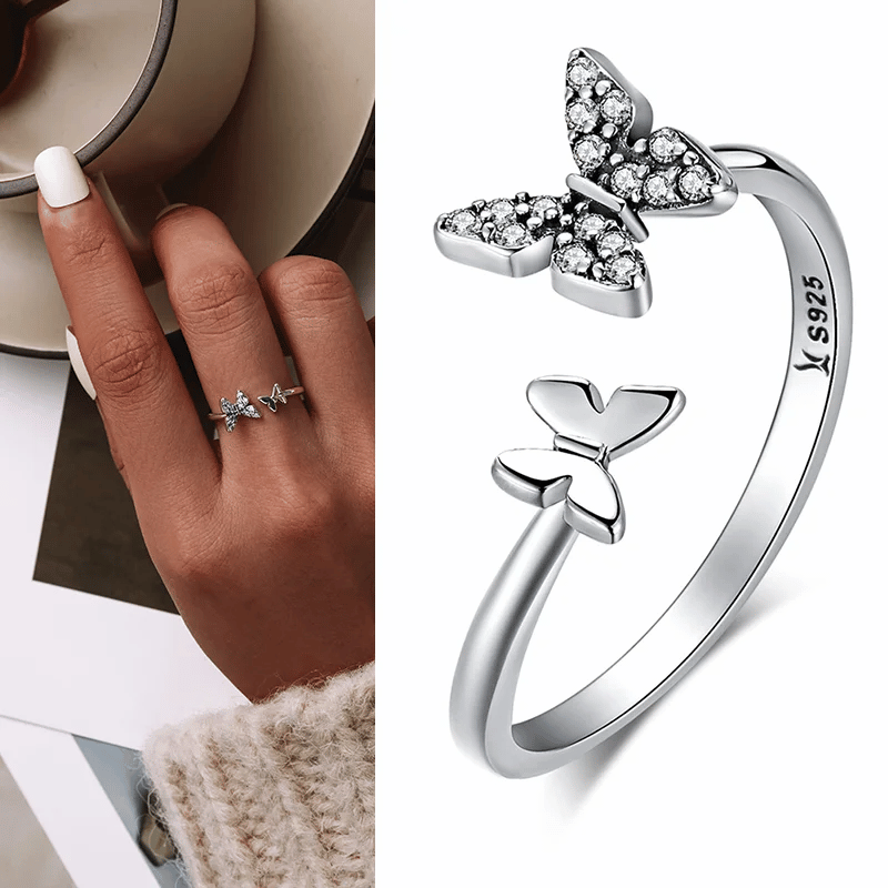 Themed Silver Open Rings
