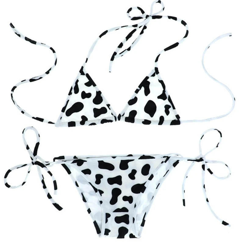 2-Piece Cow Print Bikini