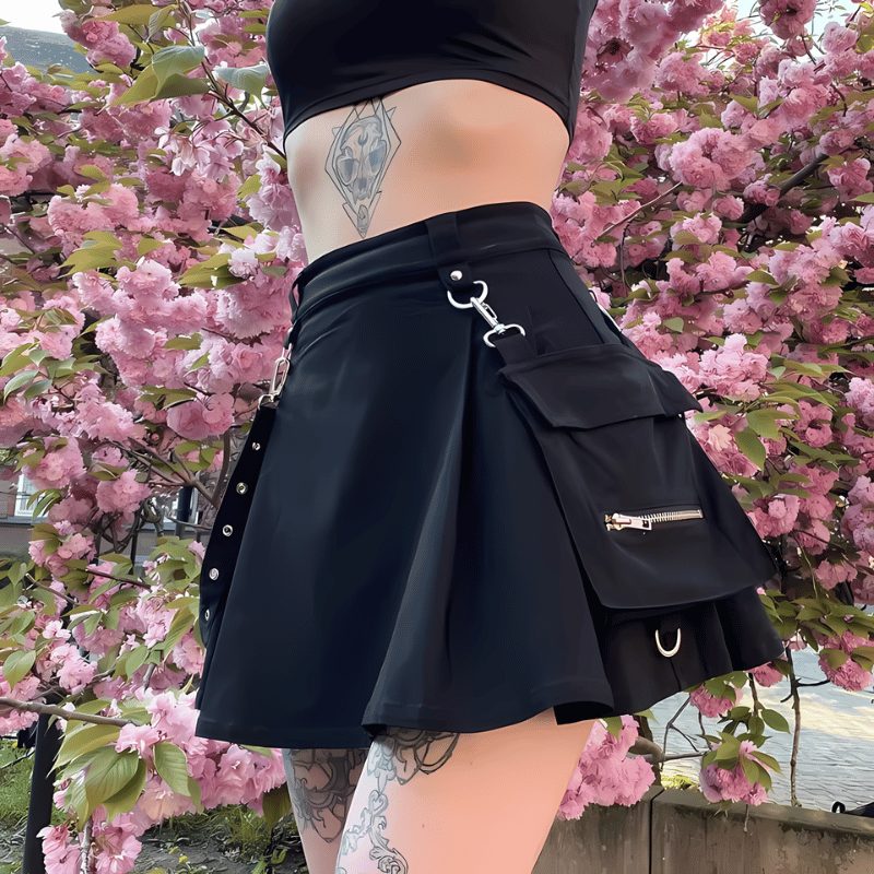 black skirt for gothic