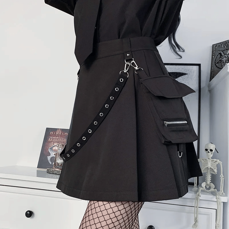 Black Gothic Fashion Skirt