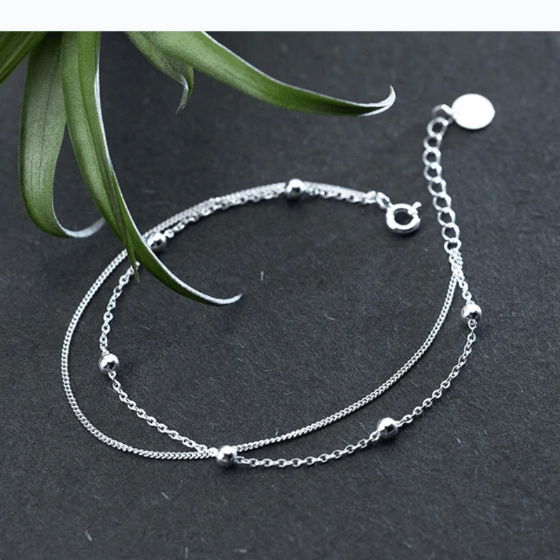 Classic Silver Bead Bracelet