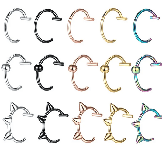 Face Rings (Nose, Septum, Lips - No Piercing Required)