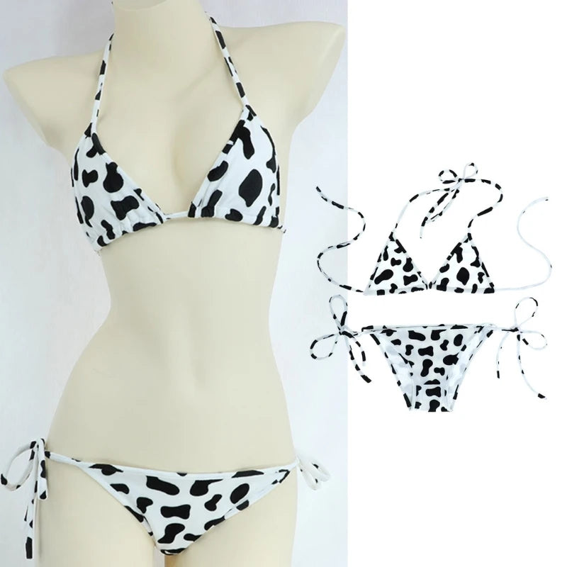 2-Piece Cow Print Bikini