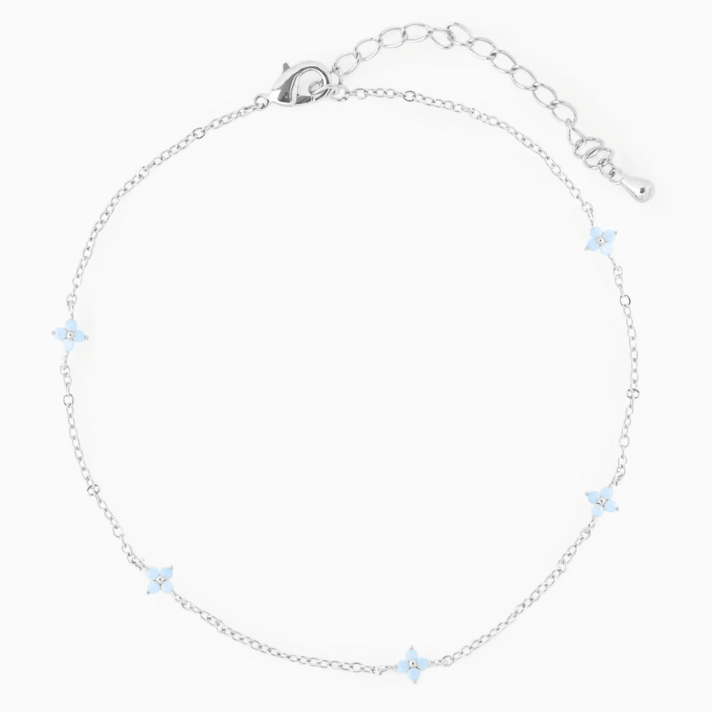 Cute Adjustable Blue Flower Bracelet