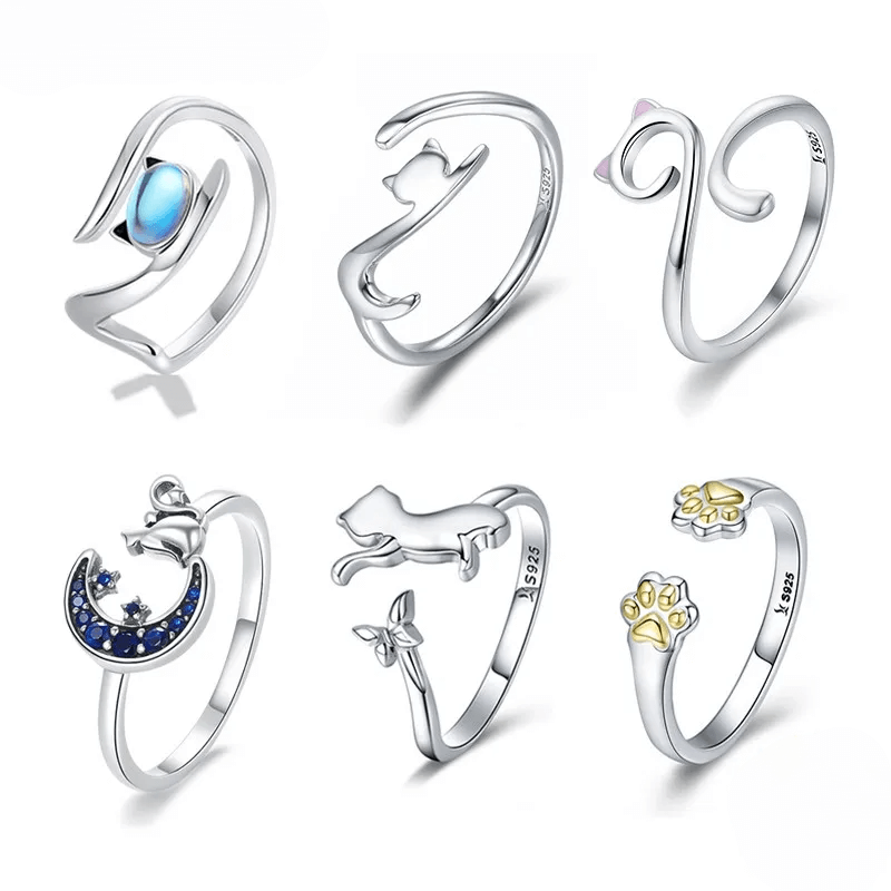 Cute Cat Adjustable Rings