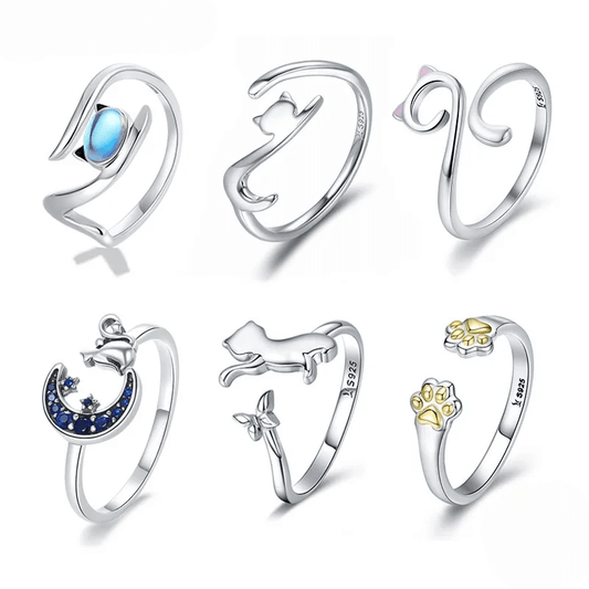 Cute Cat Adjustable Rings