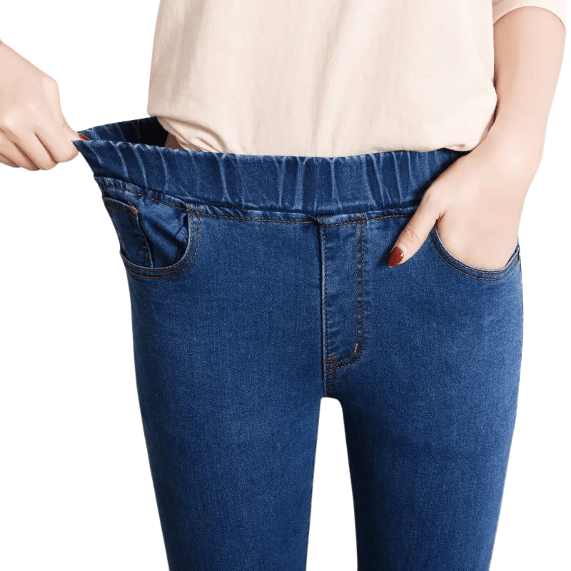 Feminine Fit Elastic Jeans