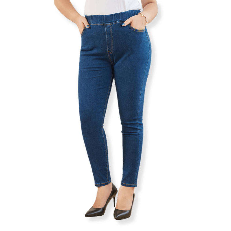Feminine Fit Elastic Jeans