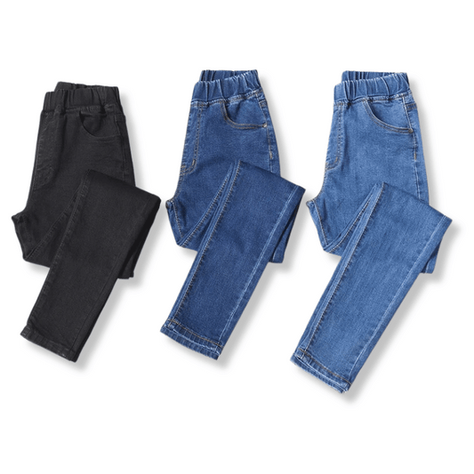 Feminine Fit Elastic Jeans