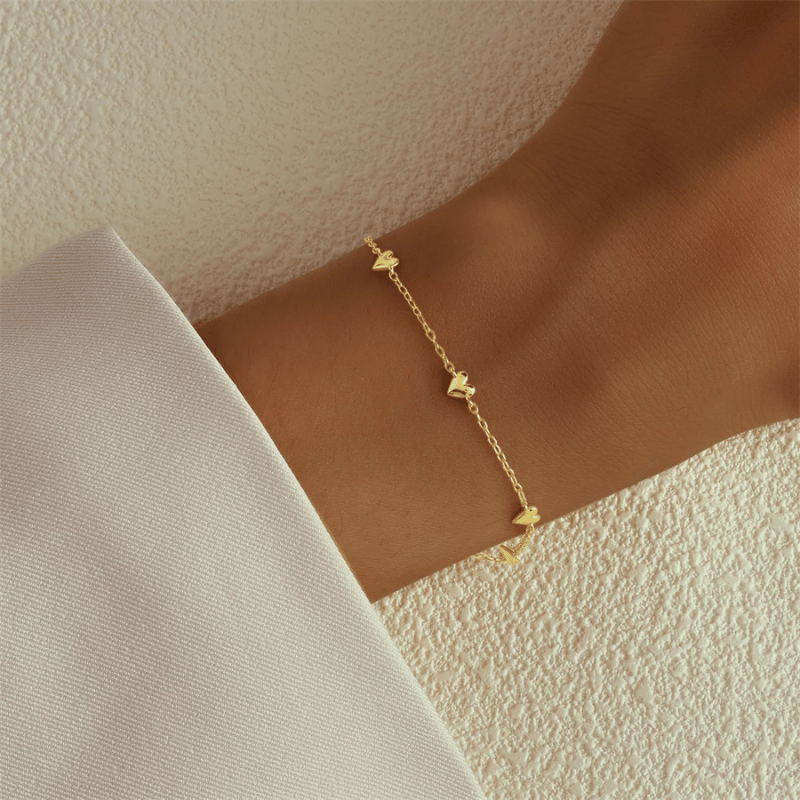 Elegant Gold-Tone Feminine Bracelet