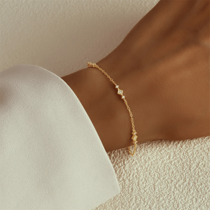 Elegant Gold-Tone Feminine Bracelet