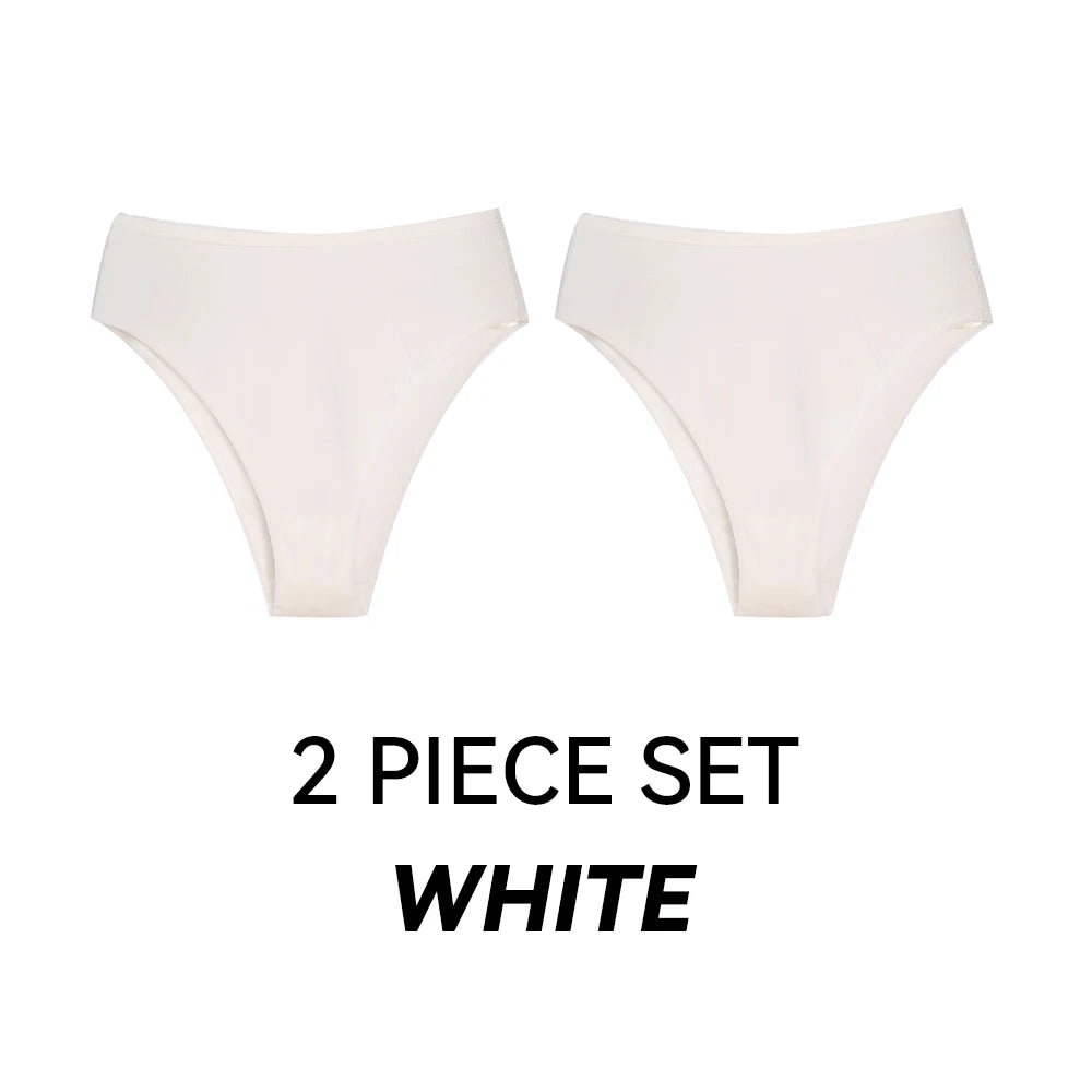 White high-waisted cotton underwear for femboys