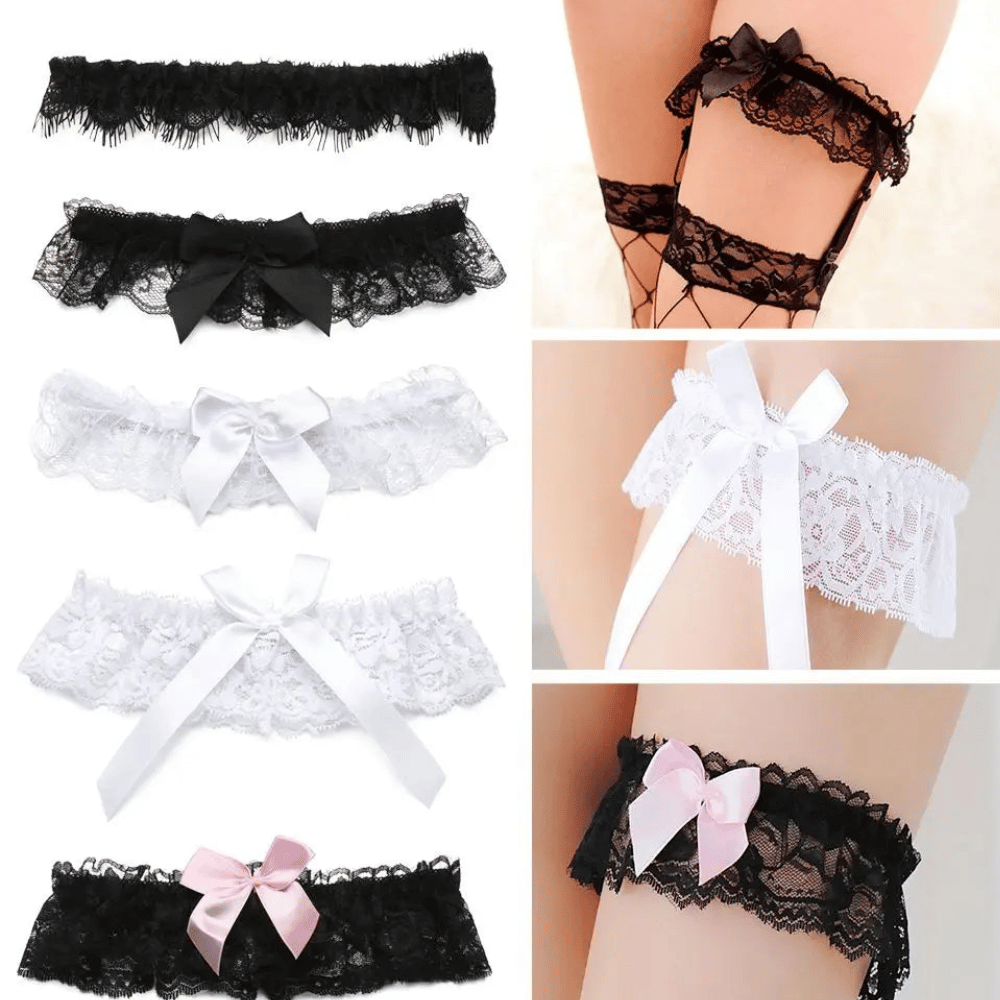 Lace Leg Garter Belts