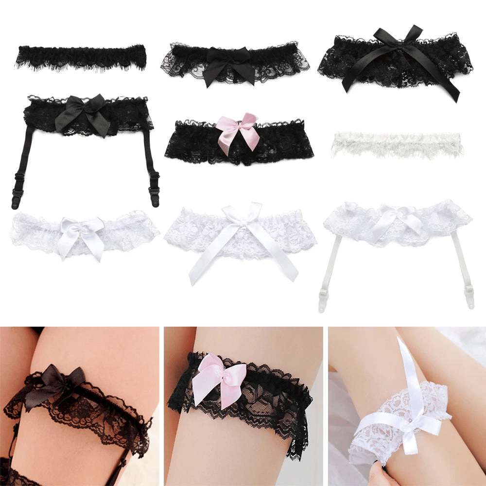 Lace Leg Garter Belts