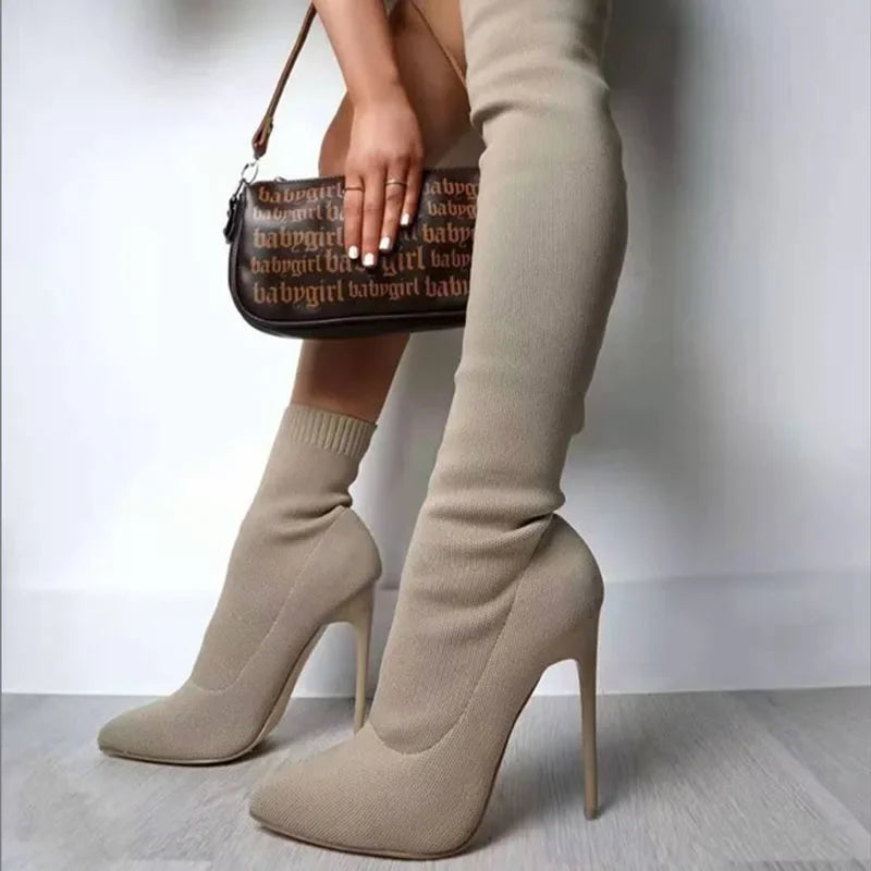 Long Sock High Heels