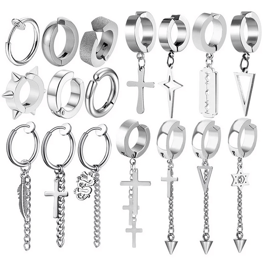 Silver Clip-On Earrings (No Piercing Required)