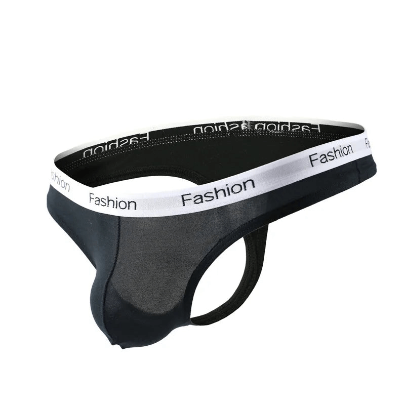 Classic black boy underwear, ideal for feminine boys looking for sleek comfort.