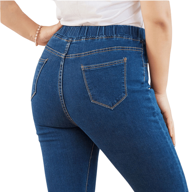 Feminine Fit Elastic Jeans