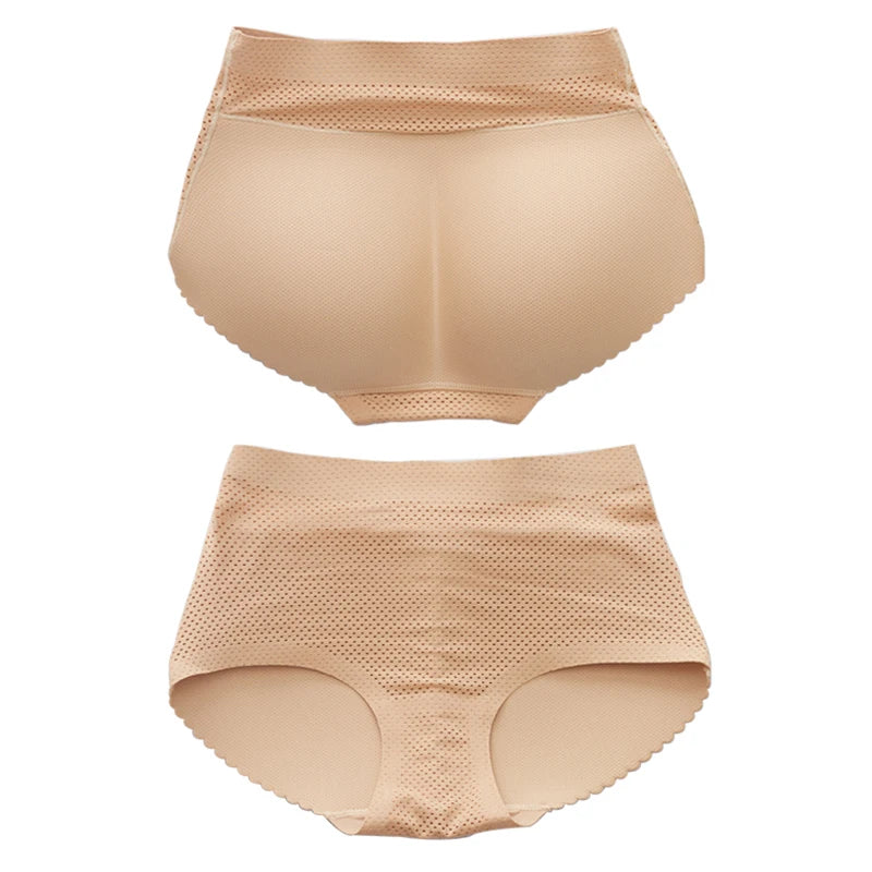 front and back Beige padded panties with extra comfort and support