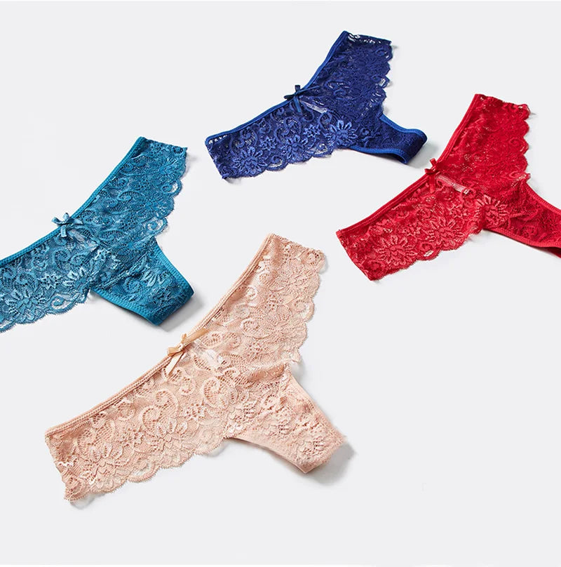 Cute Bow Lace Panties - 3 Pack