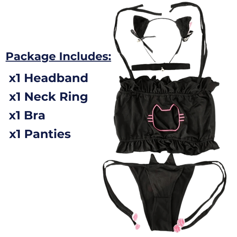 Feminine Cat Costume Set