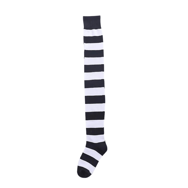 Thigh High Striped Socks