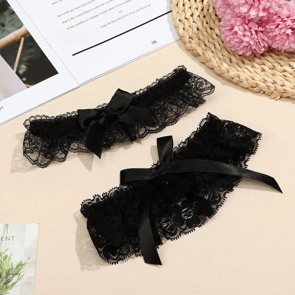 Lace Leg Garter Belts