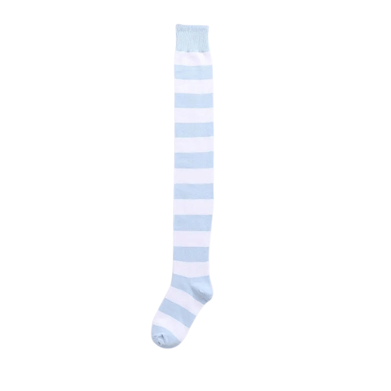 Thigh High Striped Socks
