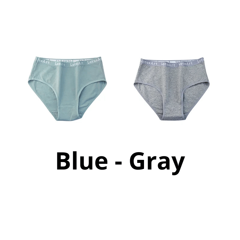 Cotton Mid-Waist Underwear - 2 Pack