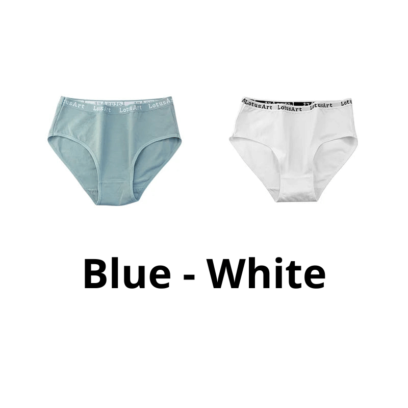 Cotton Mid-Waist Underwear - 2 Pack