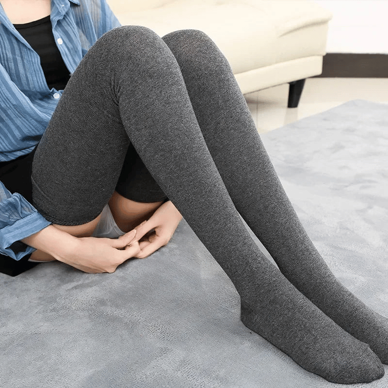 Extra Long Cotton Thigh-High Socks - 31.5in (80cm) for 6+ ft Tall