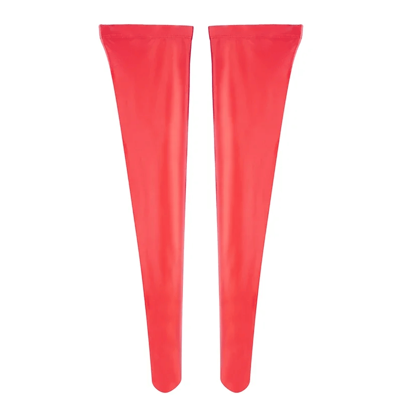 Glossy Thigh High Socks