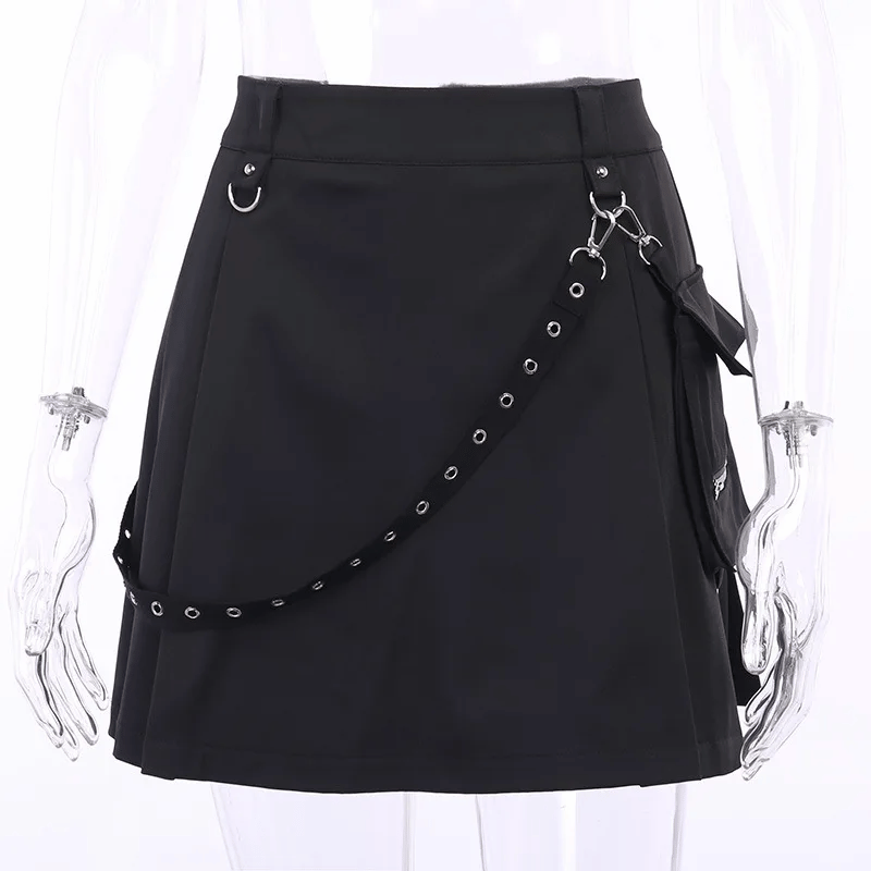 Black Gothic Fashion Skirt