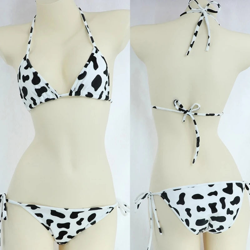 2-Piece Cow Print Bikini