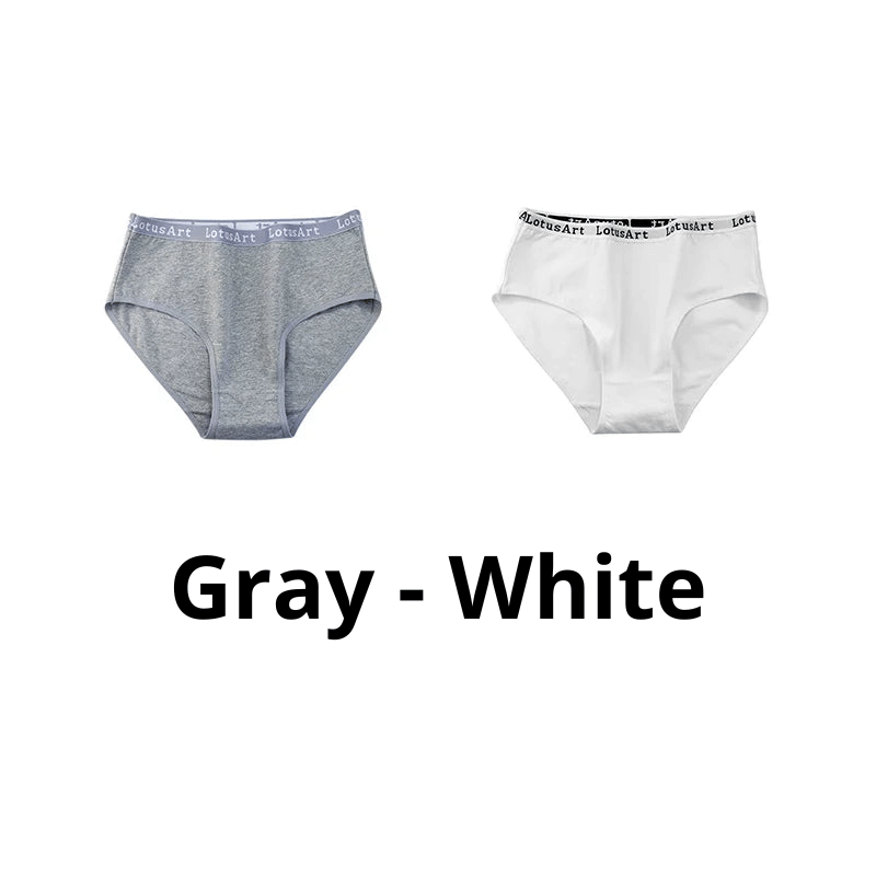 Cotton Mid-Waist Underwear - 2 Pack