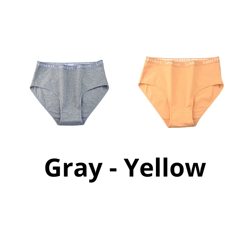 Cotton Mid-Waist Underwear - 2 Pack