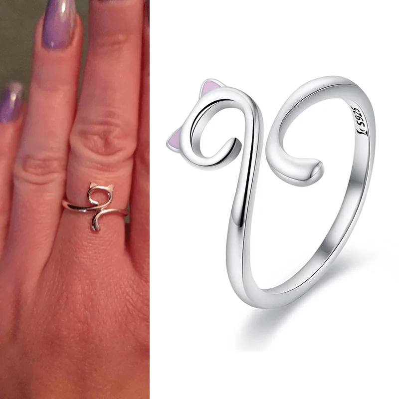 Cute Cat Adjustable Rings