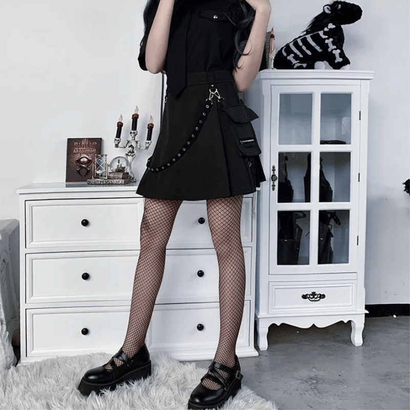 Black Gothic Fashion Skirt