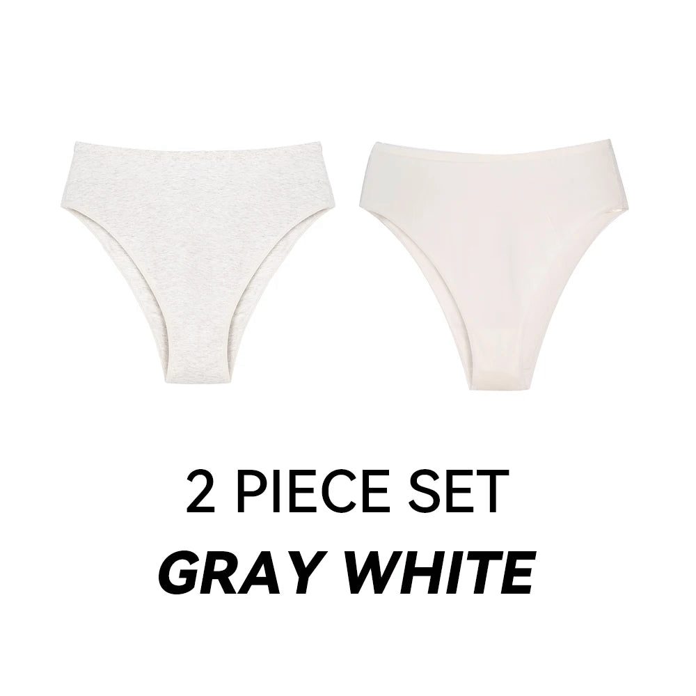 Pack of 2 high-waisted cotton panties for feminine boys