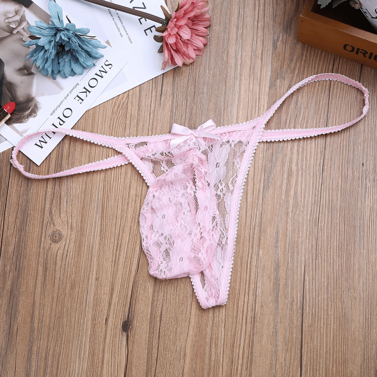 Comfort Lace Panties in Pink for femboys