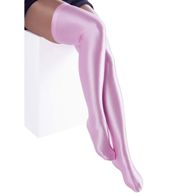 Glossy Thigh High Socks
