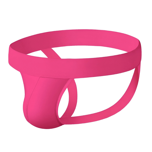 Soft Pink Backless Strap Brief for Feminine Boys