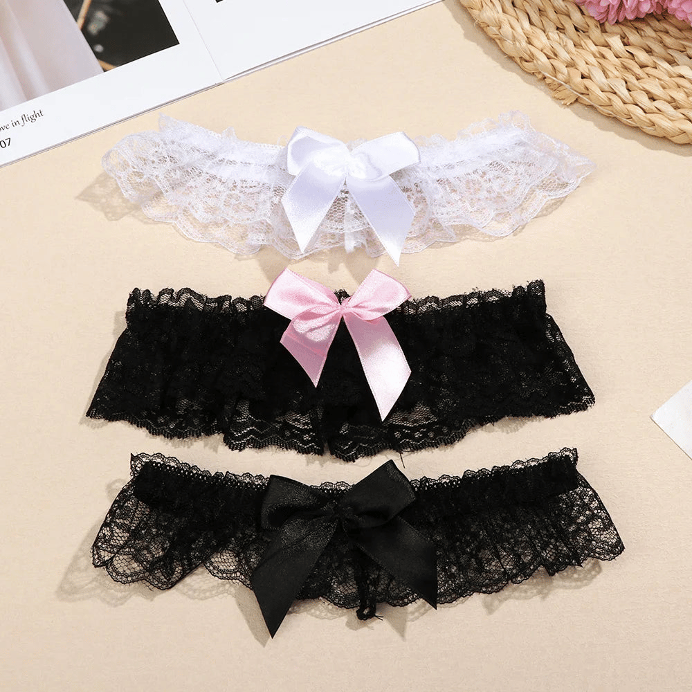 Lace Leg Garter Belts