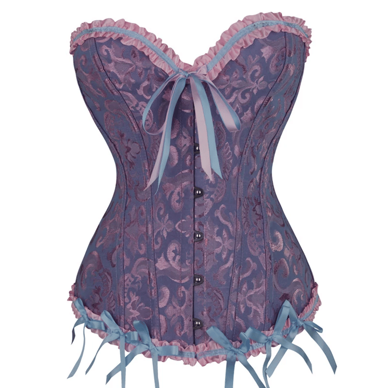 Elegant Flower Print Corset