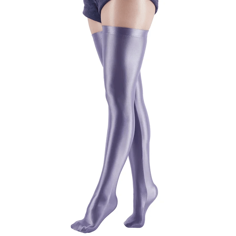 Glossy Thigh High Socks