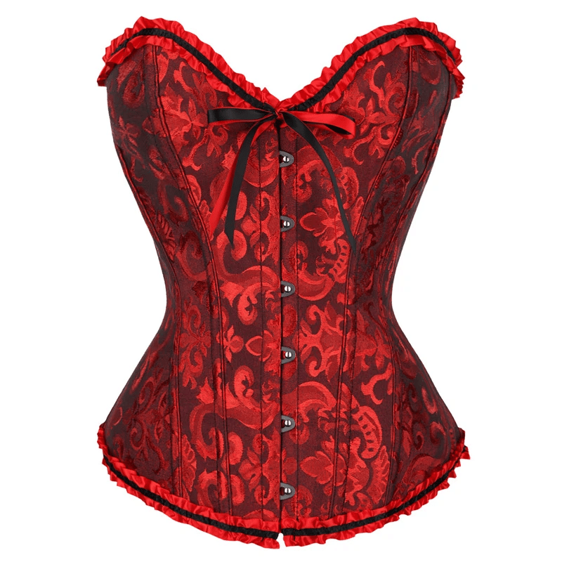 Elegant Flower Print Corset