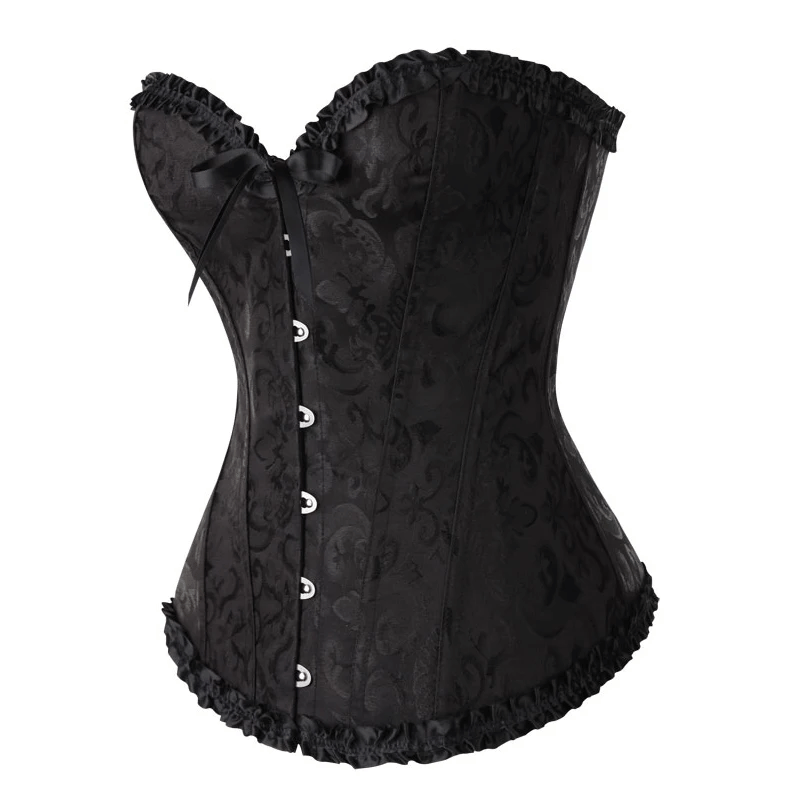 Elegant Flower Print Corset