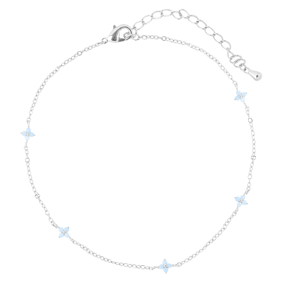 Cute Adjustable Blue Flower Bracelet