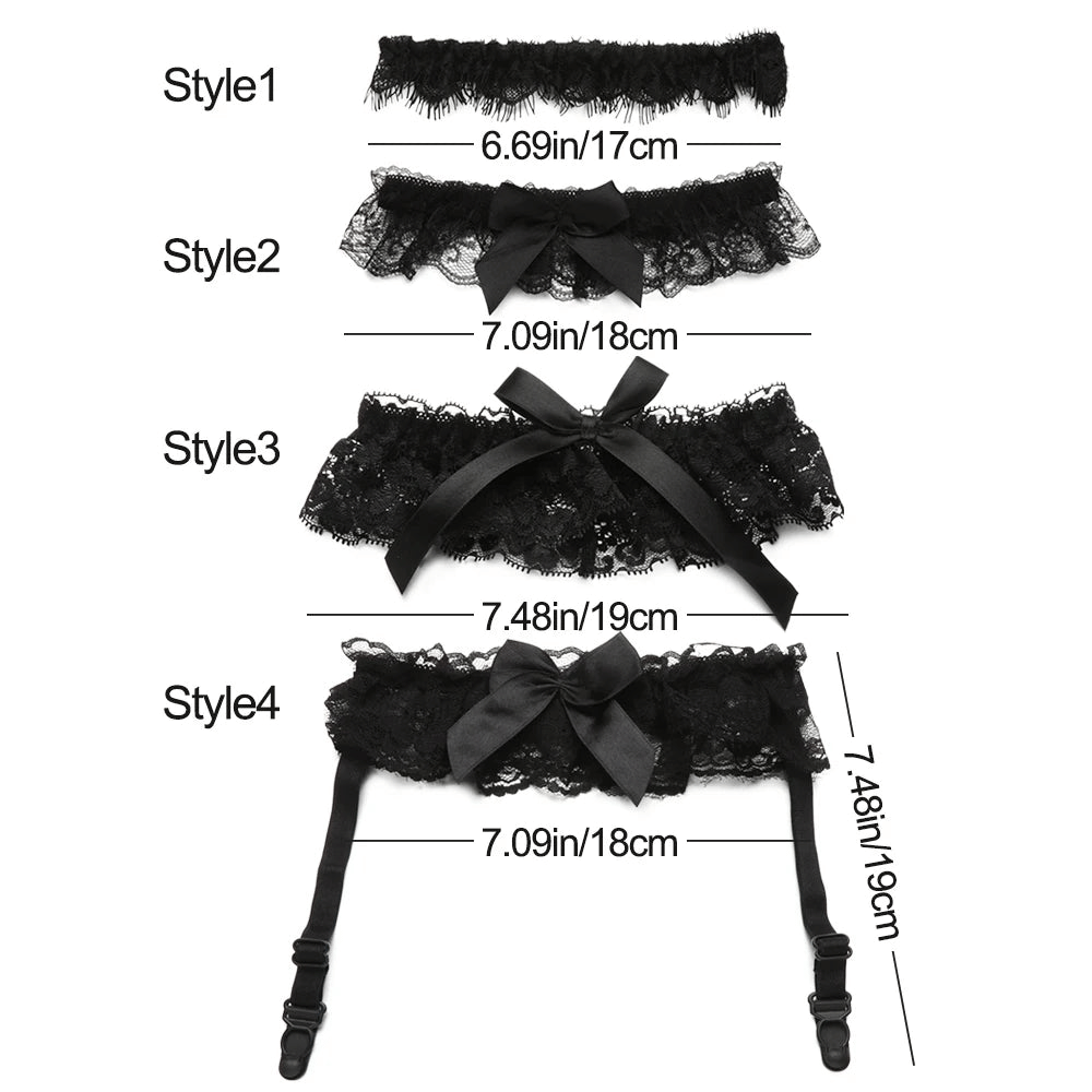 Lace Leg Garter Belts