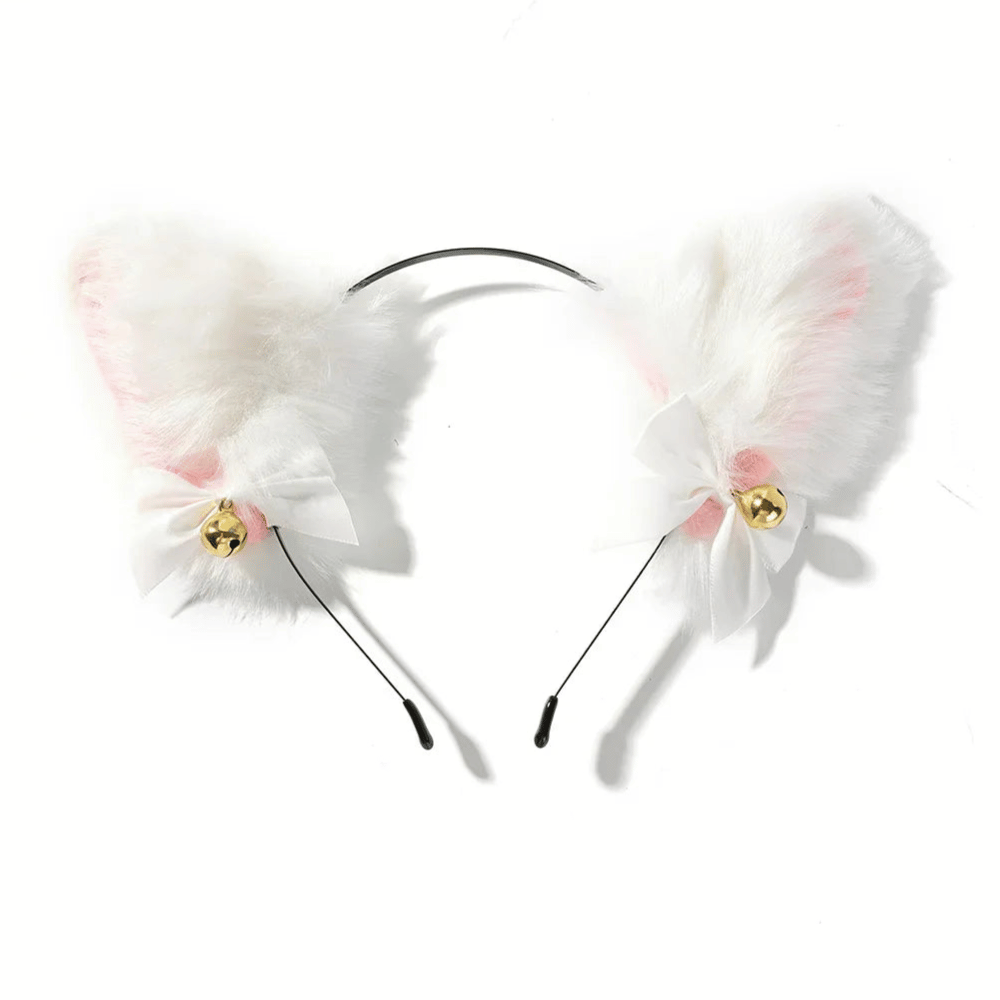 Cat Ear Headband with Bow & Bell